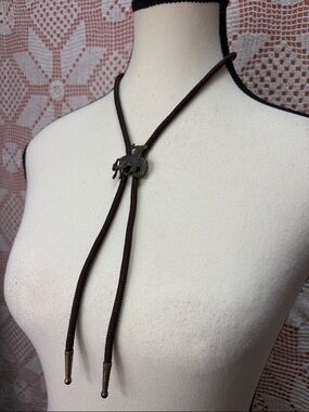 Vintage Western Bolo Tie | Horse & Rider